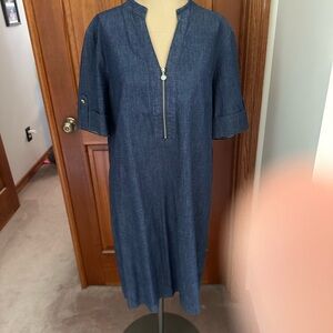 Anne Klein Blue Denim Dress